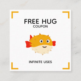 Free hug coupon with Puffy the pufferfish 割引カード