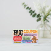 Free Hug Coupons - Gift for Wife, Husband, Kids コーリングカード (スタンド正面)