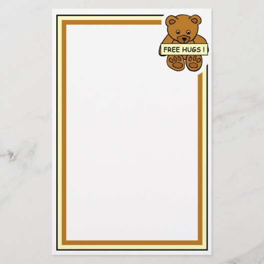 Free Hugs固定、カスタマイズ可能 便箋 (正面)