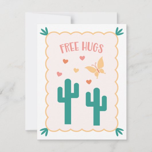 "Free Hugs"バレンタインデーのカード カード (正面)