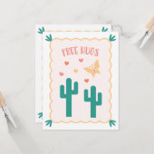 "Free Hugs"バレンタインデーのカード カード (正面/裏面インサイチュ)