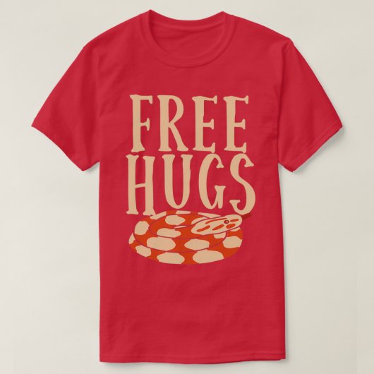 Free Hugs Boa Constrictor Snake Funny graphic and Tシャツ (デザイン正面)