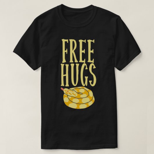 Free Hugs Boa Constrictor Snake Funny Pullover Tシャツ (デザイン正面)