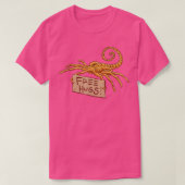 Free Hugs Funny Facehugger Aliens Tシャツ (デザイン正面)