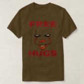 Free Hugs Halloween Evil Killer Scary Clown Horror Tシャツ (デザイン正面)