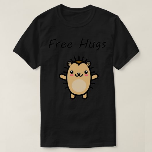Free Hugs Hedgehog Tシャツ (デザイン正面)