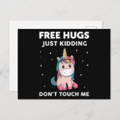 Free Hugs Just Kidding Do Not Touch Me ポストカード (正面/裏面)