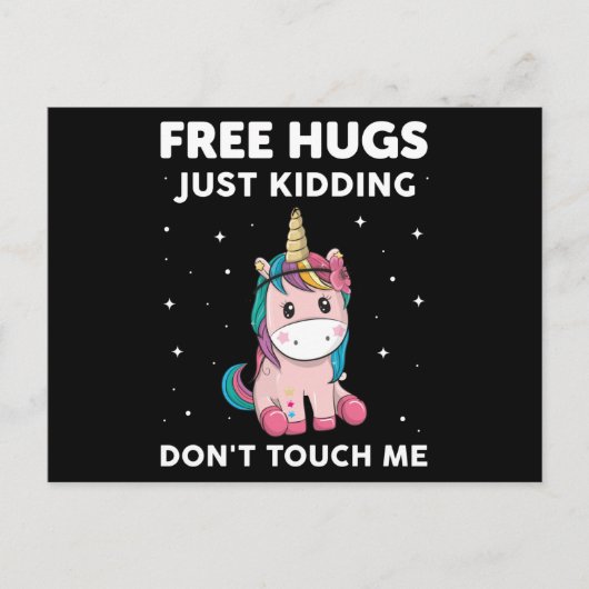 Free Hugs Just Kidding Do Not Touch Me ポストカード (正面)