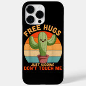 Free Hugs Just Kidding Don't Touch Me Cactus Funny Case-Mate iPhoneケース (裏面)