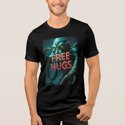 FREE HUGS (Sanity Optional) Ctulhu Eldritch トライブレンドTシャツ (正面)