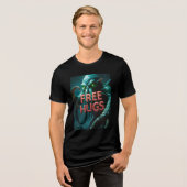 FREE HUGS (Sanity Optional) Ctulhu Eldritch トライブレンドTシャツ (正面全面)