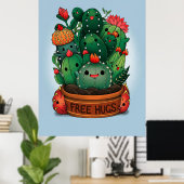 Free Hugs Succulents ポスター (ホームオフィス)