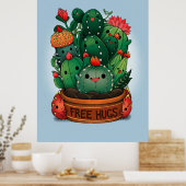 Free Hugs Succulents ポスター (キッチン)