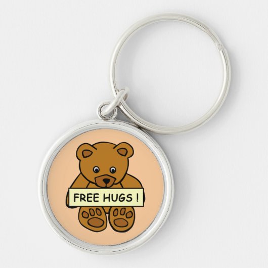 Free Hugs Teddyキーチェーン キーホルダー (正面)