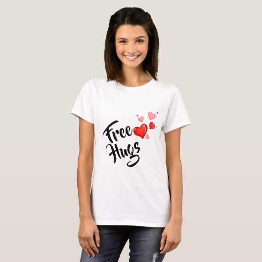 Free Hugs Women Tshirt Tシャツ (正面フル)