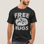 Free Hugs Wrestling Funny Wrestling Dad Tシャツ (正面)