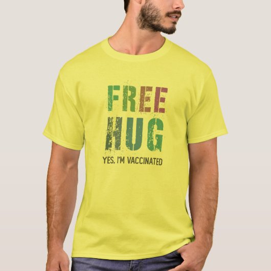 FREE HUGYes私は完全にワクチン接種されたワクチンガールティー Tシャツ (正面)