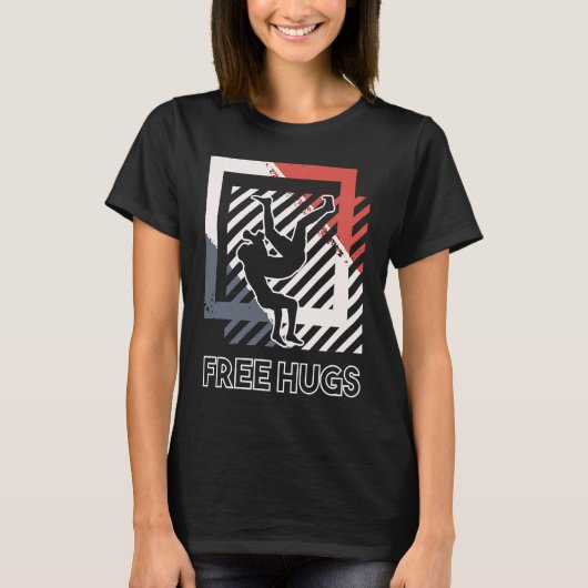 Free Hus Cuddle Embrace Professional Wrestling Coa Tシャツ (正面)