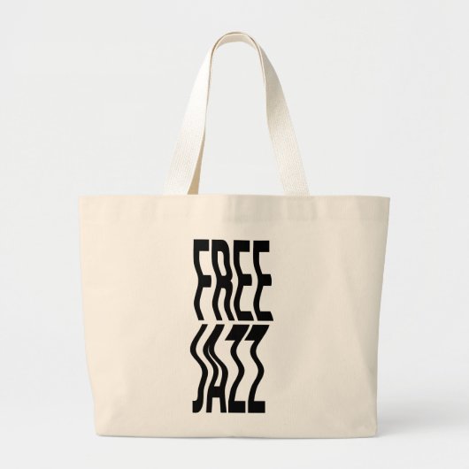 Free Jazz typography bold logo  ラージトートバッグ (正面)