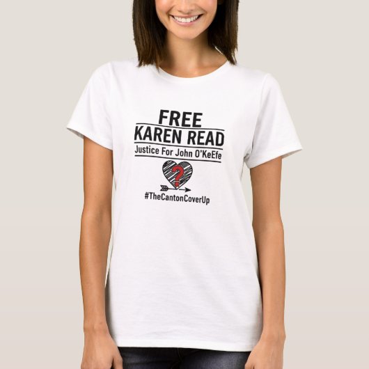 Free Karen Read Tシャツ Justice For John O'Keefe (正面)