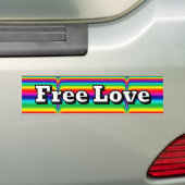 Free Love バンパーステッカー (車上)