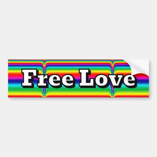 Free Love バンパーステッカー (正面)