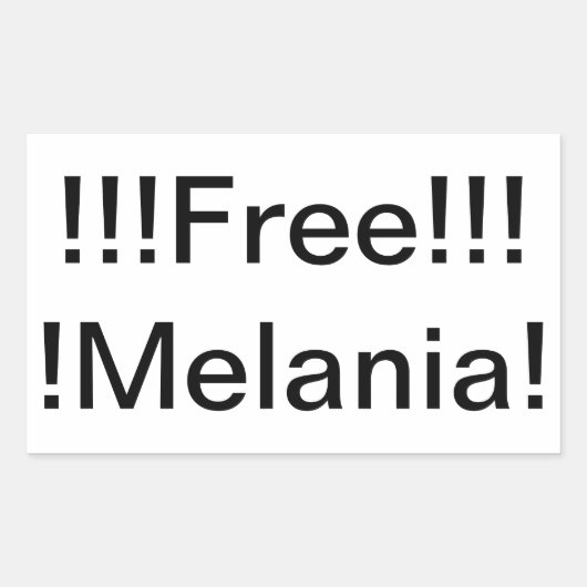 Free Melania!! Hankamer Artjunkhaus Human Traffic 長方形シール (正面)