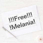 Free Melania!! Hankamer Artjunkhaus Human Traffic 長方形シール (封筒)