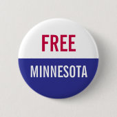 Free Minnesota Protest  缶バッジ (正面)