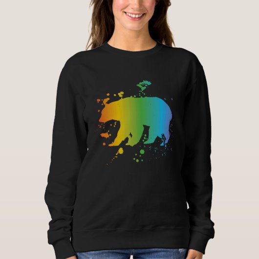 Free Mom Hugs bear LGBT pride social movement スウェットシャツ (正面)