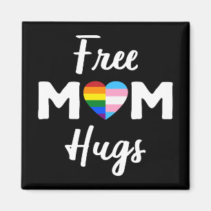 Free Mom Hugs II - レインボー ゲイ トランス プライド マグネット
