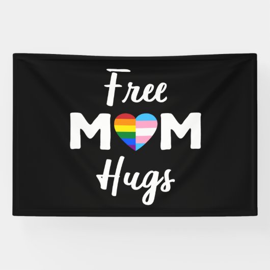 Free Mom Hugs II - 虹色ゲイ・トランスプライド 横断幕 (横)