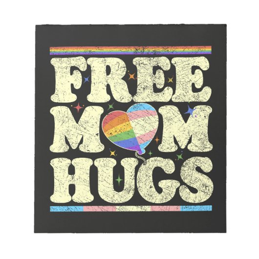 Free Mom Hugs Lgbt Pride ノートパッド (正面)