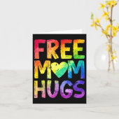Free Mom Hugs Lgbt Pride Lgbtq Lesbian Gay Rainbow カード (黄色い花)