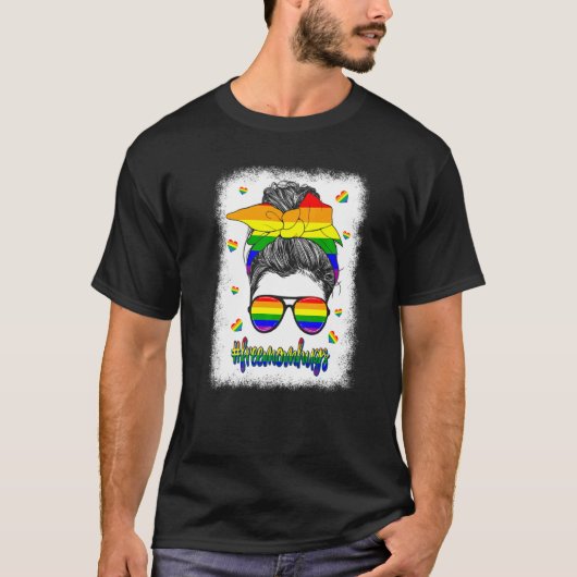 Free Mom Hugs Lgbt Pride Tシャツ (正面)