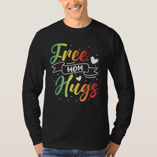 Free Mom Hugs LGBT Transgender Bisexual Pride Mont Tシャツ (正面)