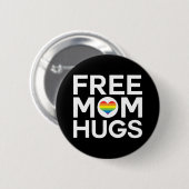 Free Mom Hugs Pride LGBTQ 缶バッジ (正面&裏面)
