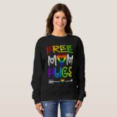 Free Mom Hugs Rainbow Heart LGBT Pride Month 1 スウェットシャツ (正面フル)
