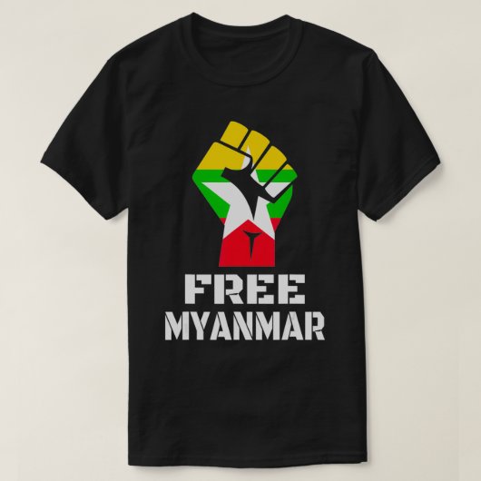 Free Myanmar  Myanmar Flag Burma Strong For Men Wo Tシャツ (デザイン正面)