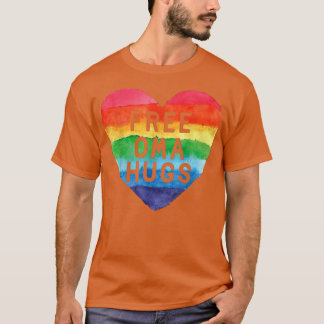 Free Oma Hugs LGBT Flag  Tシャツ