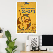 Free Orchestra Concerti 1938 WPA ポスター (ホームオフィス)