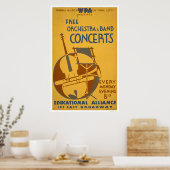 Free Orchestra Concerti 1938 WPA ポスター (キッチン)