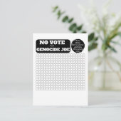 FREE PALESTINA – ジェノサイドの投票なしジョー – 誓約 ポストカード (スタンド正面)