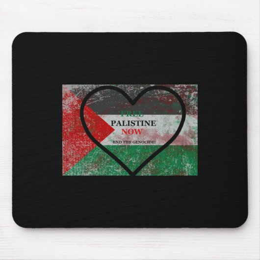 Free Palestina Nowステッカー マウスパッド (正面)