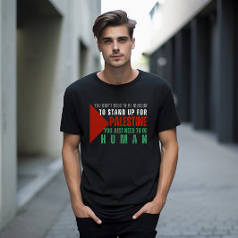 FREE PALESTINE黒Tシャツfor man Tシャツ