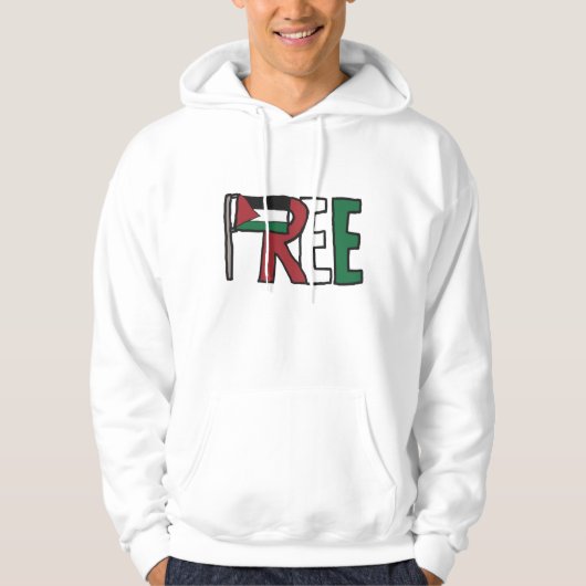 Free Palestine パーカ (正面)