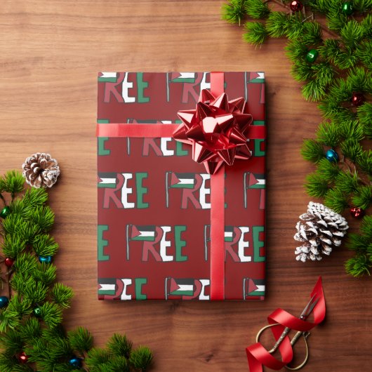 Free Palestine ラッピングペーパー (クリスマスギフト)