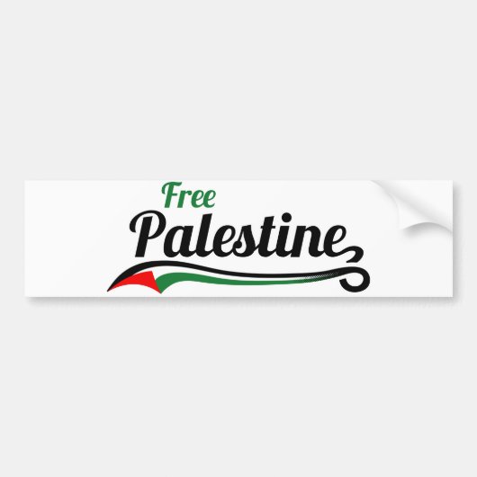 Free Palestine, Baseball Style バンパーステッカー (正面)
