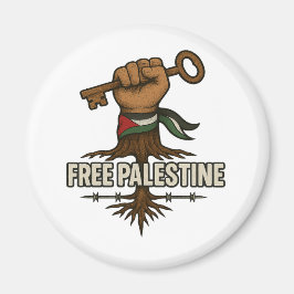 Free Palestine Button – Power & Solidarity マグネット