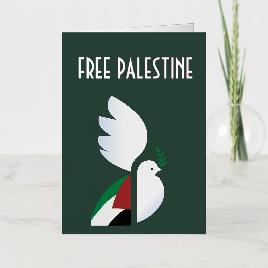 Free Palestine Foil Greeting Card – Peace 箔グリーティングカード (正面)